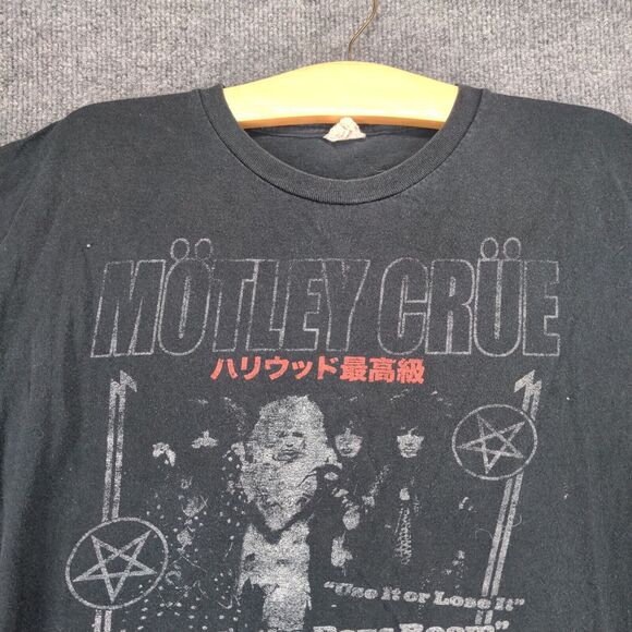 Bay Island Motley Crue Theater Of Pain Graphic T-Shirt Men's XL Black Crew Neck - Picture 3 of 14